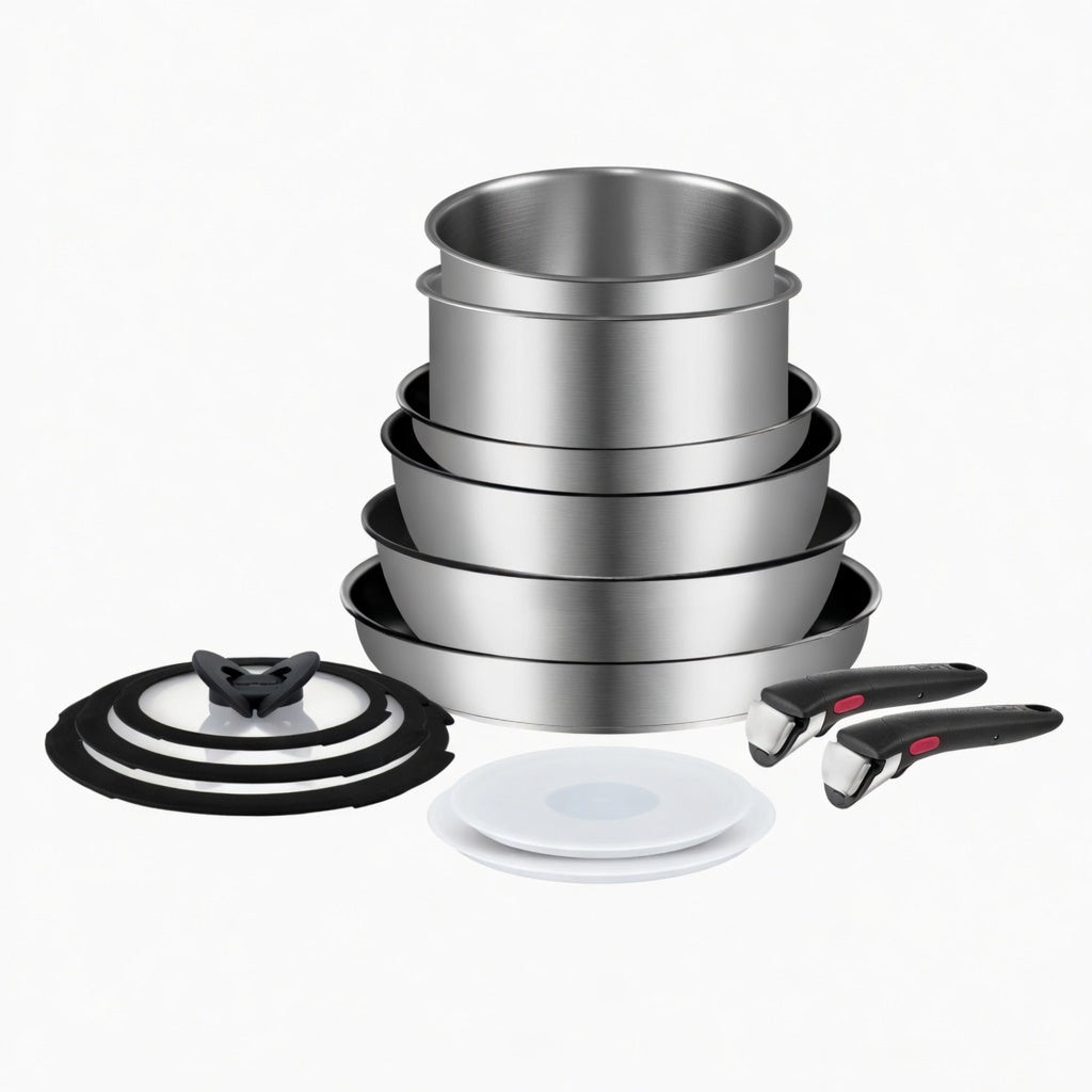 Topf- und Pfannen-Set Edelstahl, 13-teilig